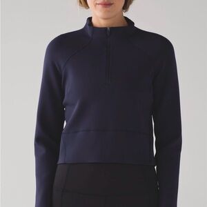 Lululemon Athletica kicking asphalt Navy Half-Zip